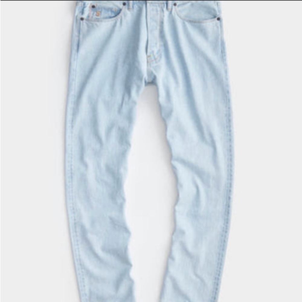 Classic fit selvedge jean in sun faded wash - Todd Snyder 34x32.